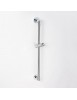 Rail de douche en chrome avec porte pommeau 60 cm