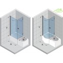 Parois de bain fermées universelle RIHO NAUTIC N110 150x90x75 cm